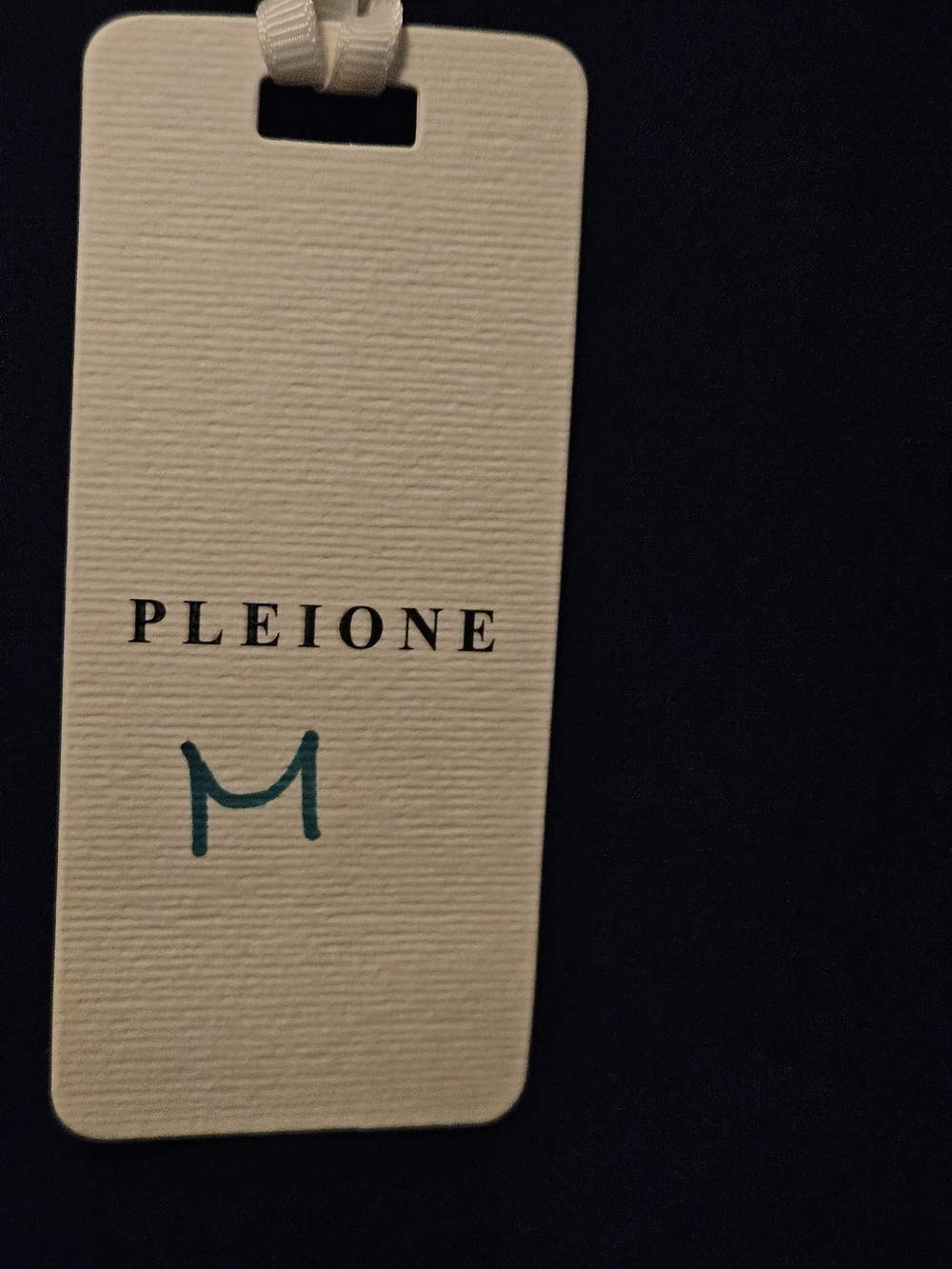 Elegant Pleione Navy Long-Sleeve Blouse with Tie Cuffs NWT MSRP$116 - Picture 4 of 7